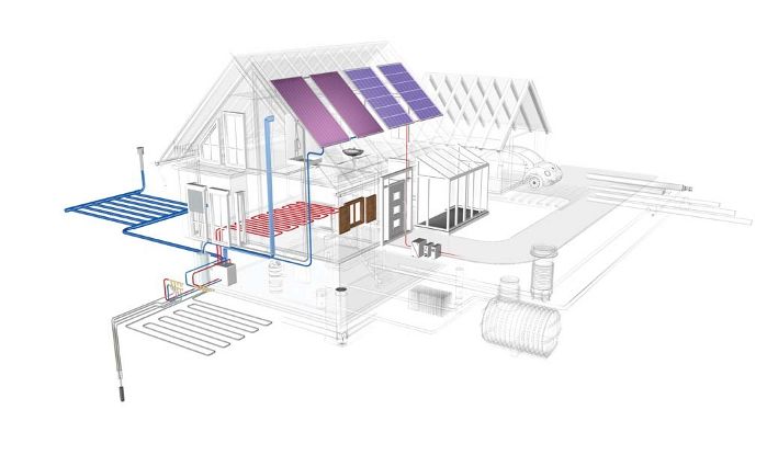 Image of solar heating plan